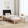 vidaXL Estructura de cama Marrón 80 x 200 cm Madera de pino macizo