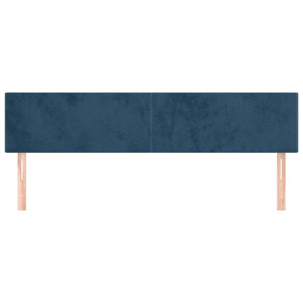 vidaXL Cabeceros terciopelo azul oscuro 180x5x78/88 cm