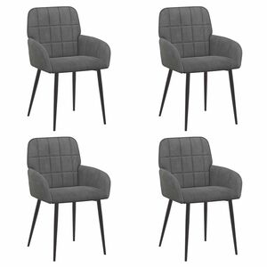 vidaXL Sillas de comedor 4 uds. Terciopelo Gris oscuro 57 x 50 x 85 cm