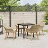 vidaXL Conjunto de Comedor de Jard&iacute;n 5 pcs Beige rat&aacute;n sint&eacute;tico