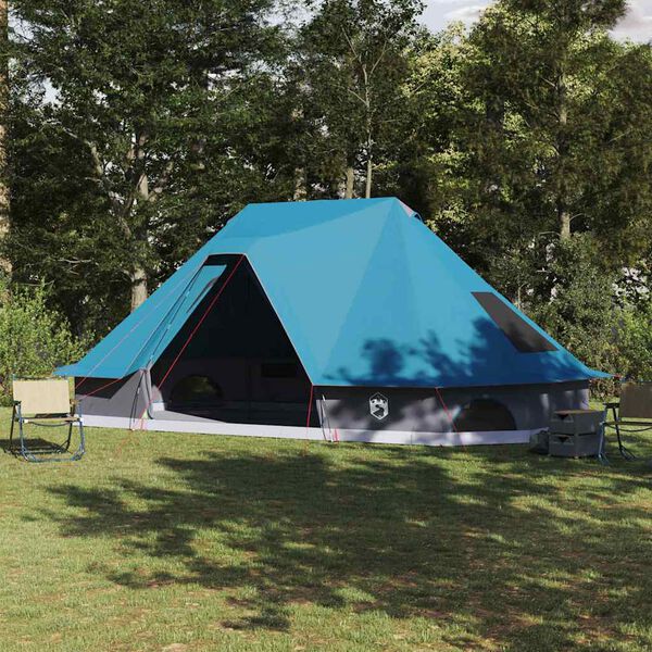 vidaXL Tienda Tipi Familiar con techo Manual Azul 680 x 430 x 270 cm
