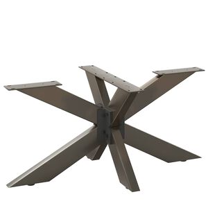 vidaXL Pata para mesa de centro con forma de ara&ntilde;a, color negro, 98 x 58 x (42-43) cm, acero