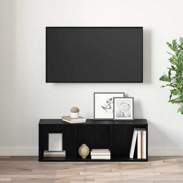 vidaXL Conjunto de mueble de TV Negro 72 x 35 x 37 cm