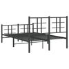 vidaXL Estructura cama sin colchón con estribo metal negro 120x200 cm