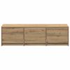 vidaXL Gabinete de TV con LEDs Roble Artesanal 140 x 34 x 40 cm