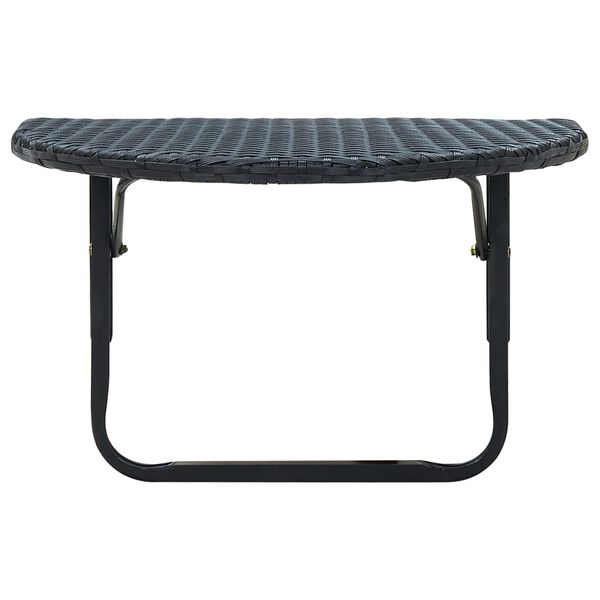 vidaXL Mesa de balc&oacute;n de rat&aacute;n sint&eacute;tico negro 60x60x32 cm