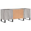 vidaXL Mueble para discos madera contrachapada gris sonoma 121x38x48cm
