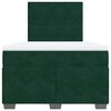 vidaXL Cama box spring con colch&oacute;n terciopelo verde oscuro 120x200 cm