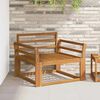 vidaXL Sof&aacute; intermedio de exterior Madera de Acacia S&oacute;lida Natural