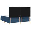 vidaXL Cama Box Spring LED con colch&oacute;n Azul 200 x 200 cm tela