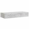 vidaXL Estante de pared con cajón 2 uds MDF gris hormigón 60x23,5x10cm