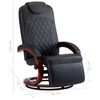 vidaXL Sill&oacute;n reclinable para TV de cuero sint&eacute;tico negro