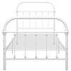 vidaXL Estructura de cama sin colchón metal blanco 90x200 cm