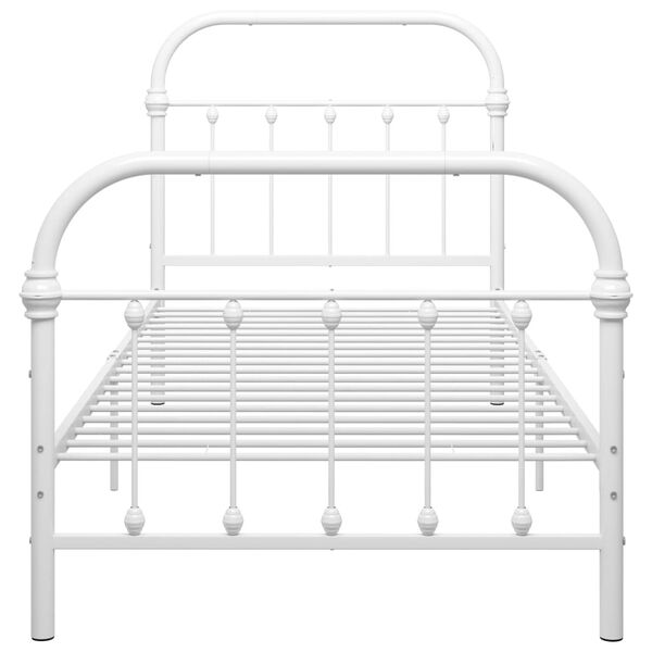 vidaXL Estructura de cama sin colchón metal blanco 90x200 cm