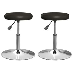 vidaXL Sillas de comedor 2 unidades cuero sintético negro