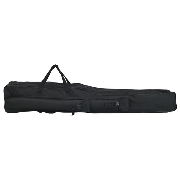 vidaXL Bolso para ca&ntilde;a de pescar tela oxford negro 160 cm
