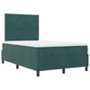 vidaXL Cama tipo Box Spring con colch&oacute;n Verde oscuro 120 x 190 cm tela