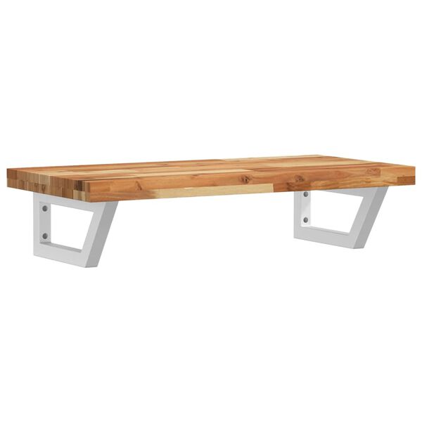 vidaXL Estante de lavabo de pared acero y madera maciza de acacia