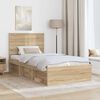 vidaXL Estructura de cama Sonoma 100 x 200 cm Madera de pino macizo