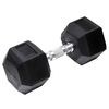 Orange Gym Mancuerna hexagonal 22,5 kg negro
