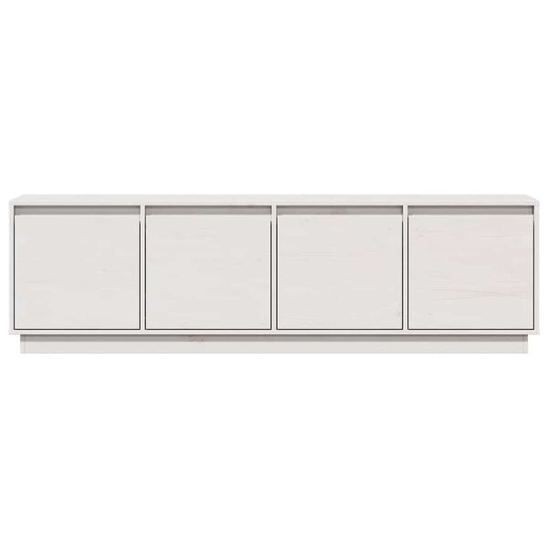 vidaXL Mueble de TV madera maciza de pino blanco 156x37x45 cm