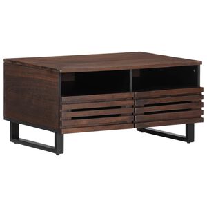 vidaXL Mesa de centro madera maciza mango marr&oacute;n 80x55x40 cm