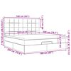 vidaXL Estructura cama otomana colch&oacute;n tela gris oscuro 160x200 cm
