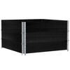 vidaXL Collares de palets 3 uds madera maciza de pino negro 100x100 cm