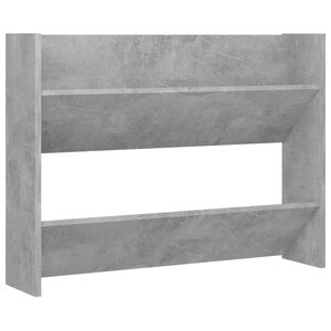vidaXL Zapatero de pared madera contrachapada gris hormig&oacute;n 80x18x60cm