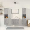 vidaXL Set muebles de ba&ntilde;o 5 piezas madera ingenier&iacute;a gris hormig&oacute;n