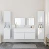 vidaXL Juego de muebles de baño 4 pzas madera contrachapada blanco