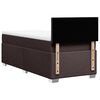 vidaXL Cama box spring con colch&oacute;n tela marr&oacute;n oscuro 90x190 cm