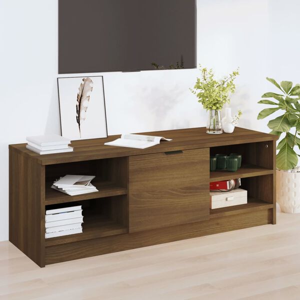 vidaXL Mueble de TV madera contrachapada roble marr&oacute;n 102x35,5x36,5 cm