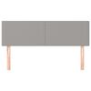 vidaXL Cabeceros 2 unidades tela gris claro 72x5x78/88 cm