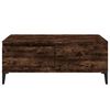 vidaXL Mesa de centro madera contrachapada roble ahumado 90x50x36,5 cm