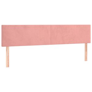 vidaXL Cabeceros terciopelo rosa 160x5x78/88 cm