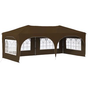 vidaXL Carpa Plegable para Fiestas Taup&eacute; 575 x 288 x 245 cm