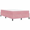 vidaXL Estructura de cama con colch&oacute;n Rosa 120 x 190 cm tela