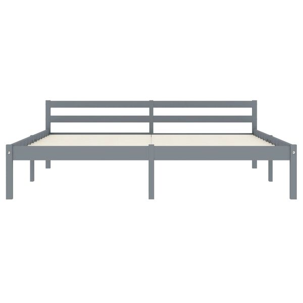 vidaXL Estructura de cama sin colchón madera de pino gris 180x200 cm