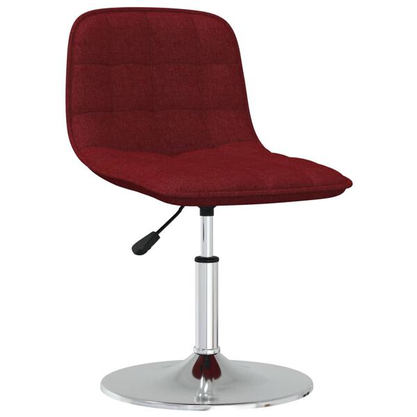 vidaXL Sillas de comedor giratorias 4 unidades tela rojo vino tinto