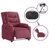 vidaXL Sill&oacute;n reclinable el&eacute;ctrico tela rojo tinto