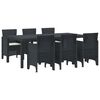 vidaXL Conjunto de Comedor de Jard&iacute;n 7 uds. Gris antracita