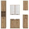 vidaXL Juego de muebles de ba&ntilde;o con caj&oacute;n 5 pcs Roble artesanal