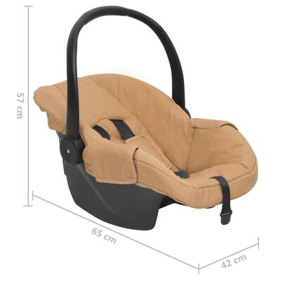 vidaXL Sillita de coche para bebés gris taupe 42x65x57 cm