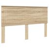vidaXL Cabecero con cabecera Roble Sonoma 160 cm Madera contrachapada