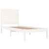 vidaXL Estructura de cama individual madera maciza blanco 90x190 cm