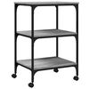 vidaXL Soporte de impresora 3 niveles gris Sonoma 50x41x75 cm