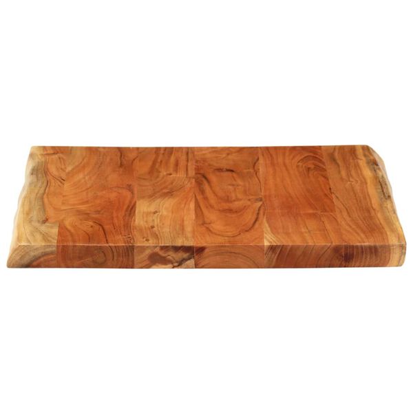 vidaXL Tablero mesa cuadrado borde natural madera acacia 80x80x2,5 cm