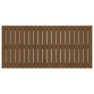 vidaXL Cabecero cama pared madera maciza pino marrón miel 127,5x3x60cm