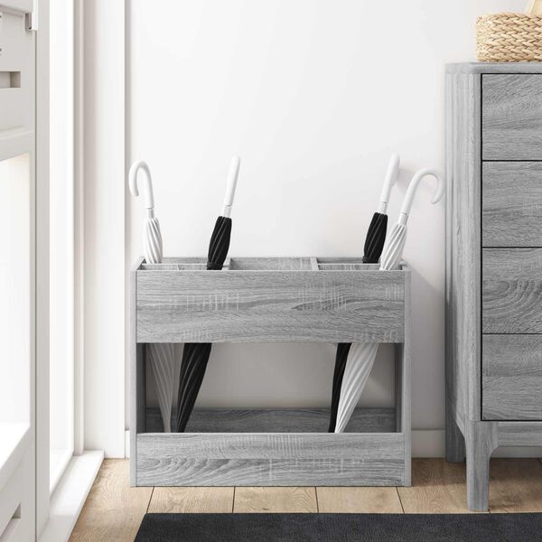 vidaXL Soporte de Sombrilla Gris Sonoma 65 x 24 x 50 cm